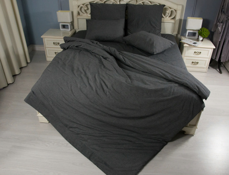 Ткань Варёный хлопок (250) 115 гр/м - Matte Dark Grey
