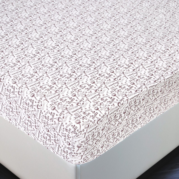 Простыня трикотаж резинка 120 x 200 х 20 - Эспрессо                                                  