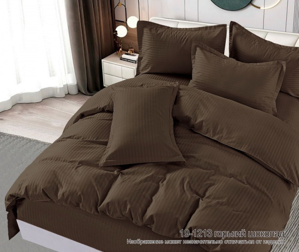 Ткань Микрофибра страйп (220) 90 гр/м - "Шоколад" 1х1